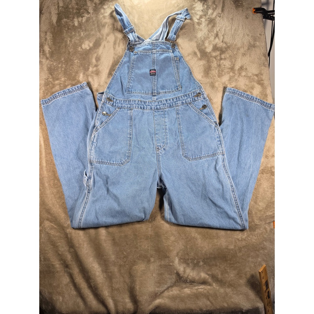 Unionbay Vintage Y2K Denim Overalls Womens Medium Light Wash Carpenter JB61605 - Picture 1 of 12